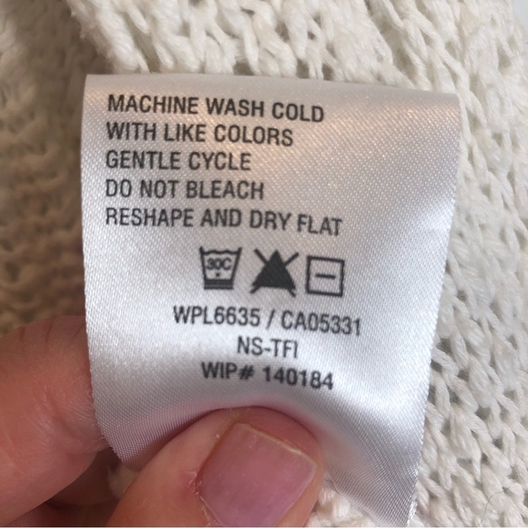 Woolrich Cotton Crochet Short Sleeve Cardigan. Size M - Picture 8 of 8